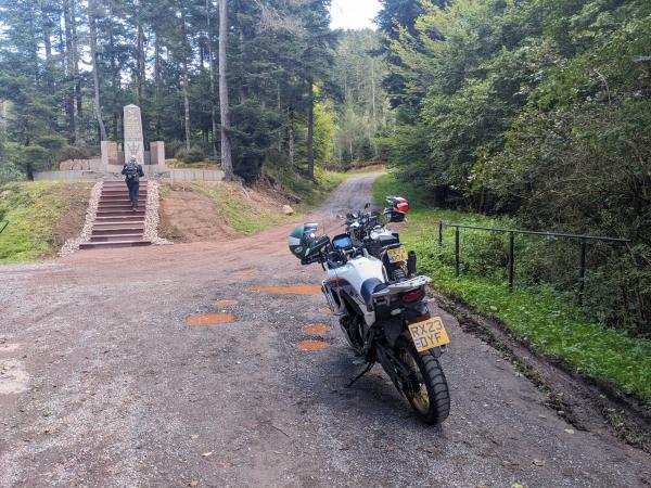 Honda XL750 Transalp parked on a dirt track