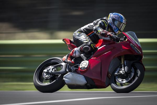 A Ducati Panigale being ridden on track