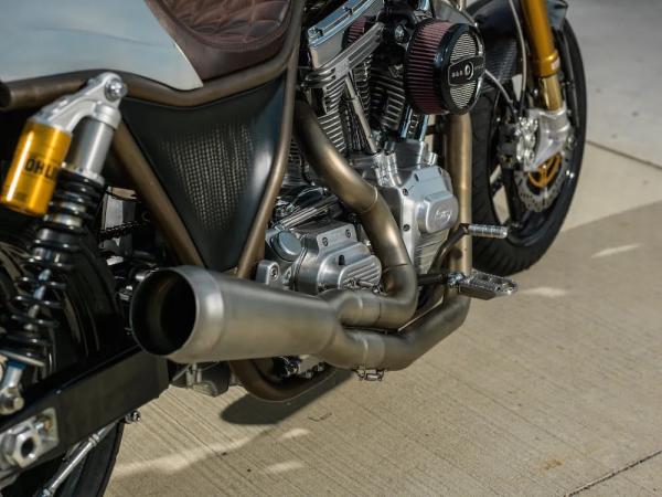 The exhaust system is just one of a number of custom parts