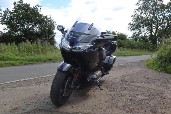 the 2023 Honda Gold Wing Tour parked by the road