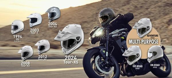 Arai Tour X5 - evolution and configurations